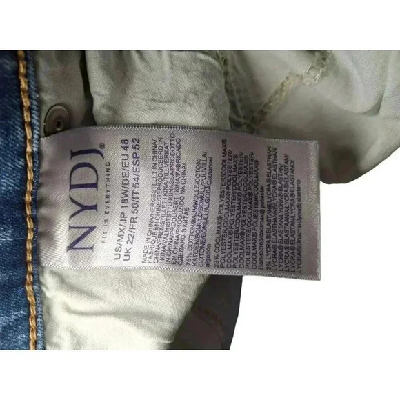 NYDJ Jeans Women 18W Marilyn Straight Cool Embrace Lift Tuck Medium Wash Stretch - Picture 5 of 12